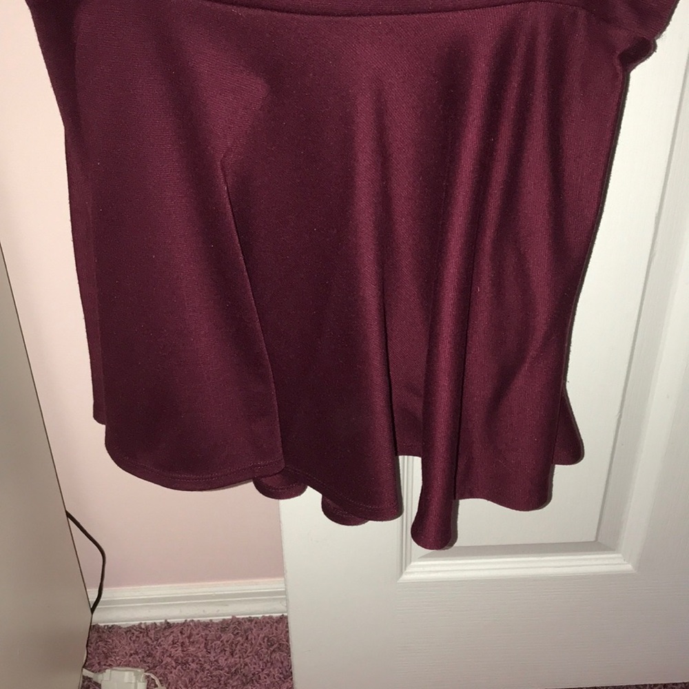 maroon skater skirt